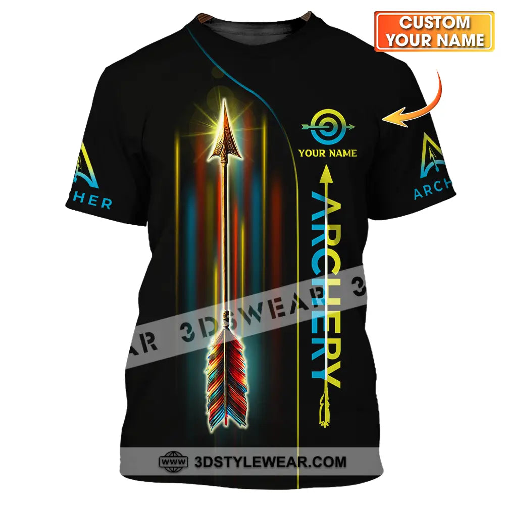 Unisex Shirt - Custom Name Sport Archery Player T-Shirt