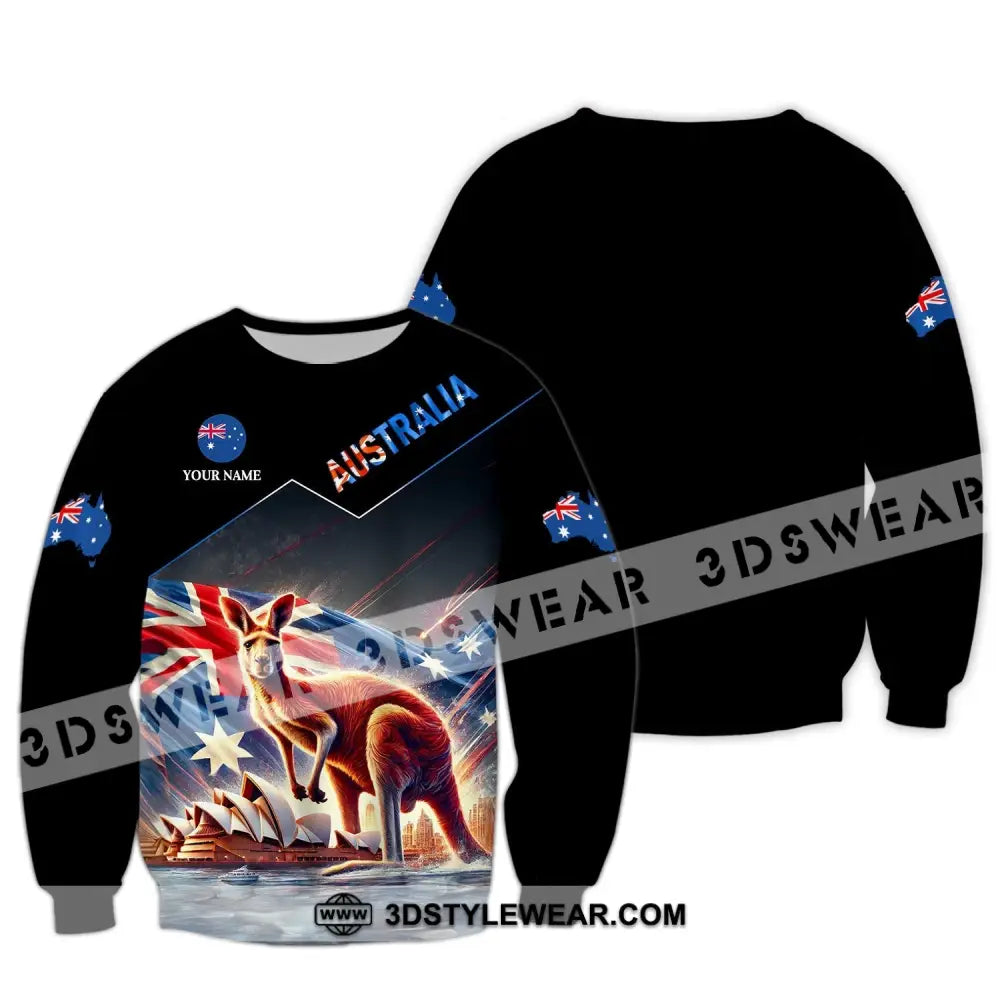 Unisex Shirt - Custom Name Sport Australia Icons Long Sleeve / S T-Shirt