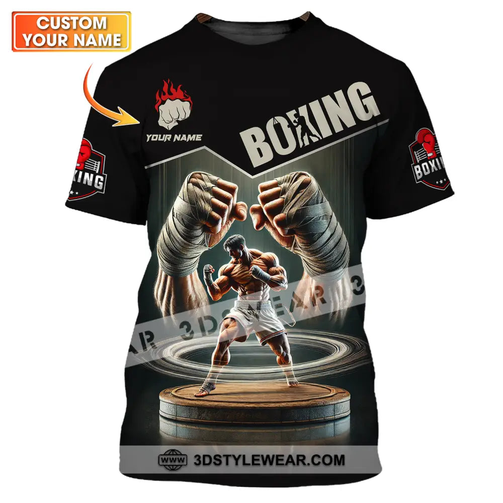 Unisex Shirt - Custom Name Sport Boxing Player Lover T-Shirt