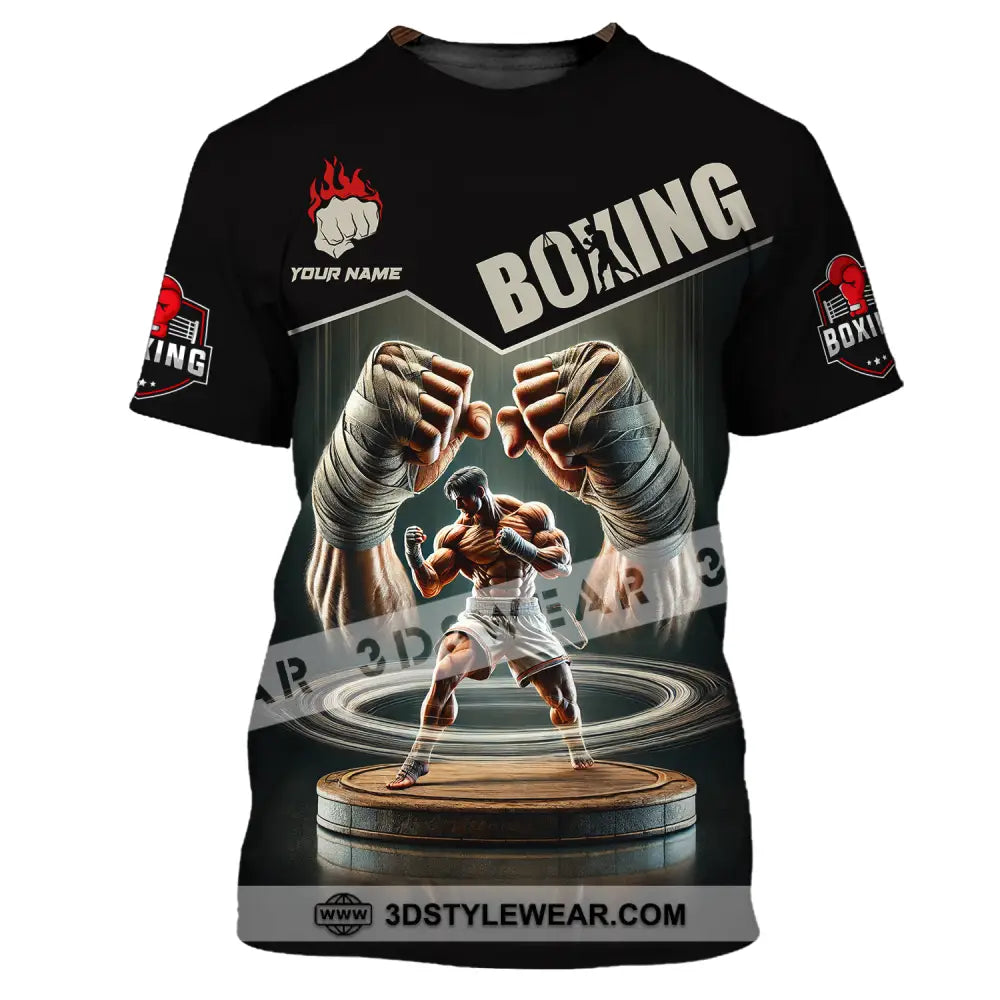 Unisex Shirt - Custom Name Sport Boxing Player Lover T-Shirt / S T-Shirt