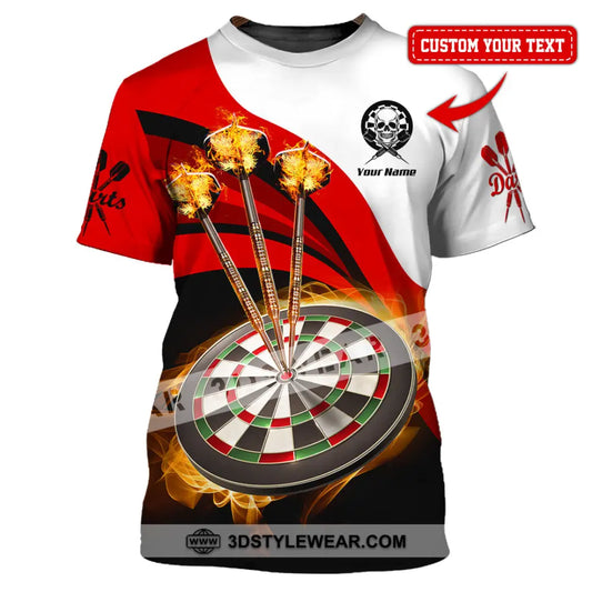 Unisex Shirt - Custom Name Sport Burning Darts T-Shirt