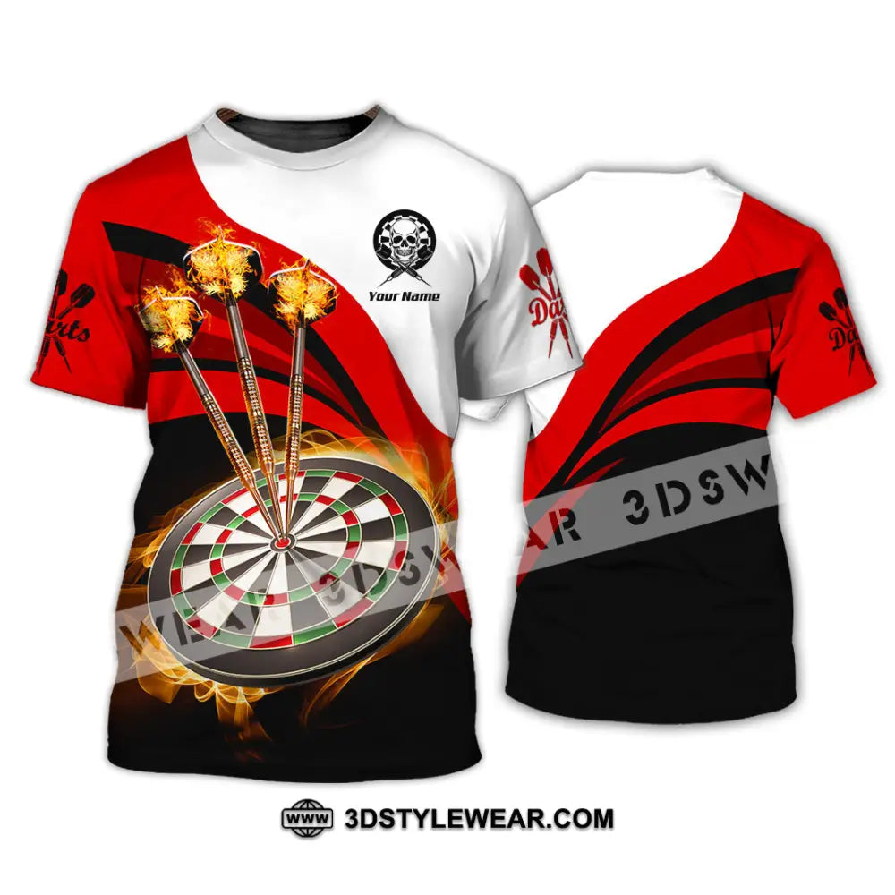 Unisex Shirt - Custom Name Sport Burning Darts T-Shirt / S T-Shirt