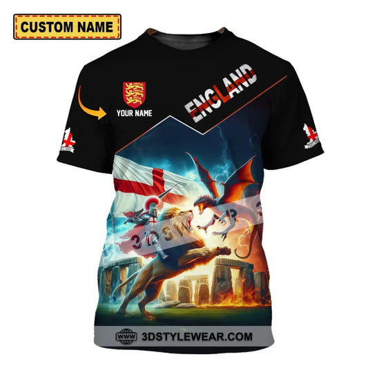 Unisex Shirt - Custom Name Sport England Hero T-Shirt