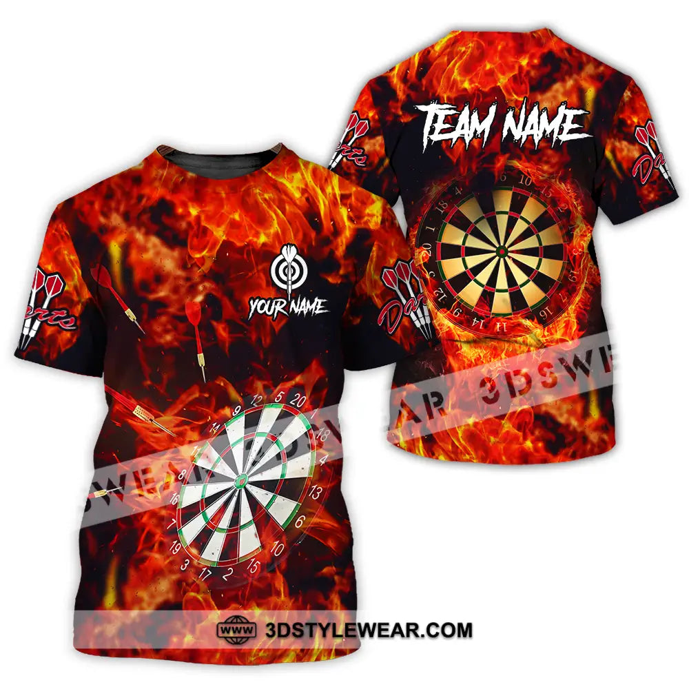 Unisex Shirt - Custom Name Sport Fire Darts T-Shirt / S T-Shirt