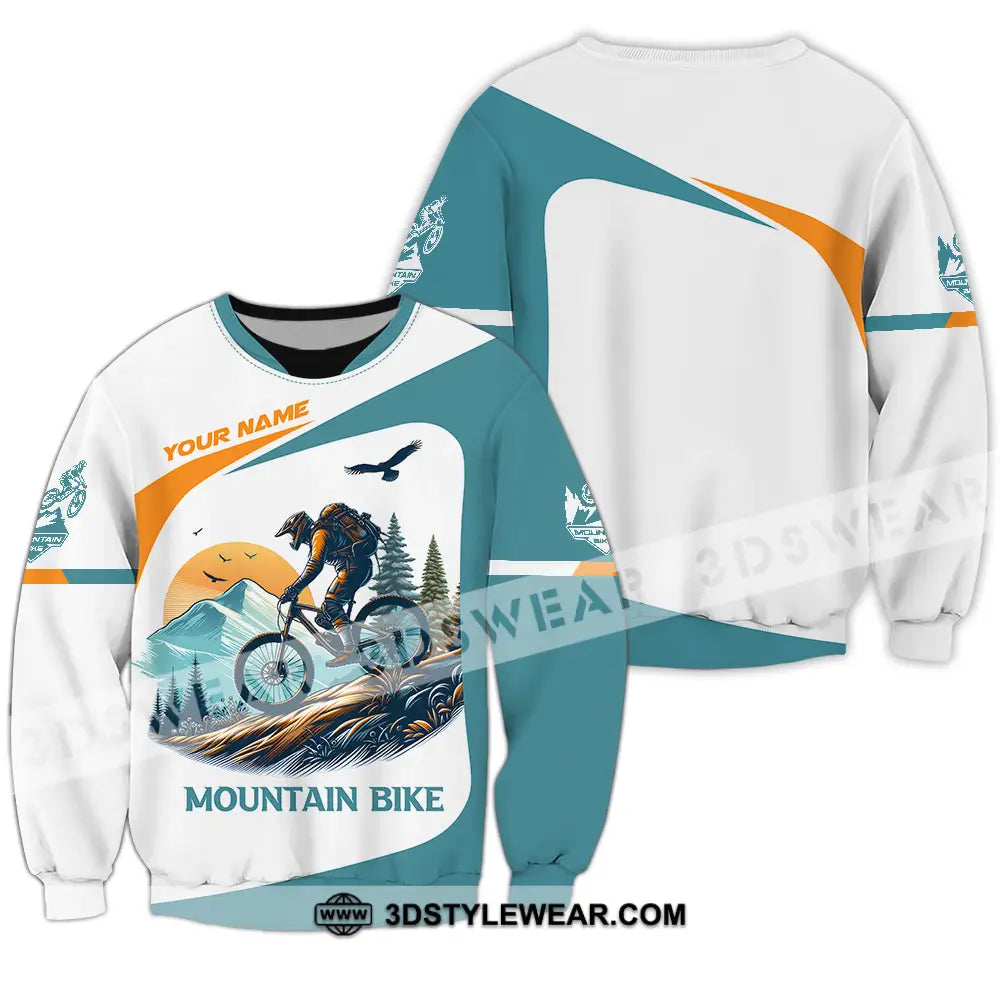 Unisex Shirt - Custom Name Sport For Mountain Bike Player Long Sleeve / S T-Shirt