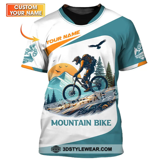 Unisex Shirt - Custom Name Sport For Mountain Bike Player T-Shirt