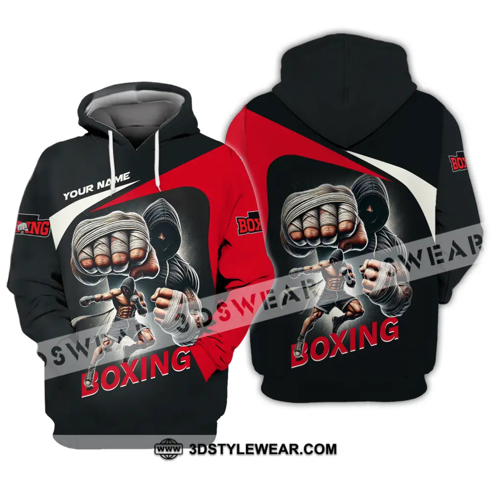 Unisex Shirt - Custom Name Sport King Of Boxing Hoodie / S T-Shirt