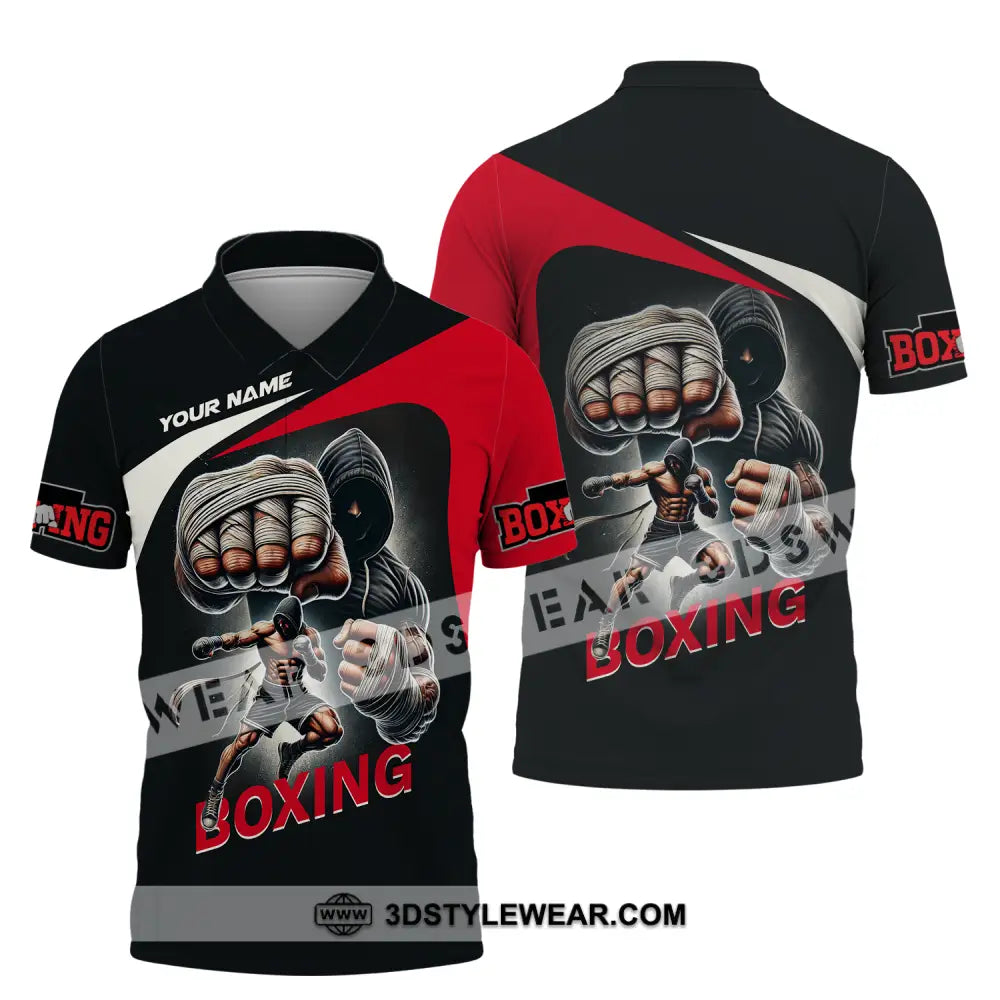 Unisex Shirt - Custom Name Sport King Of Boxing Polo / S T-Shirt