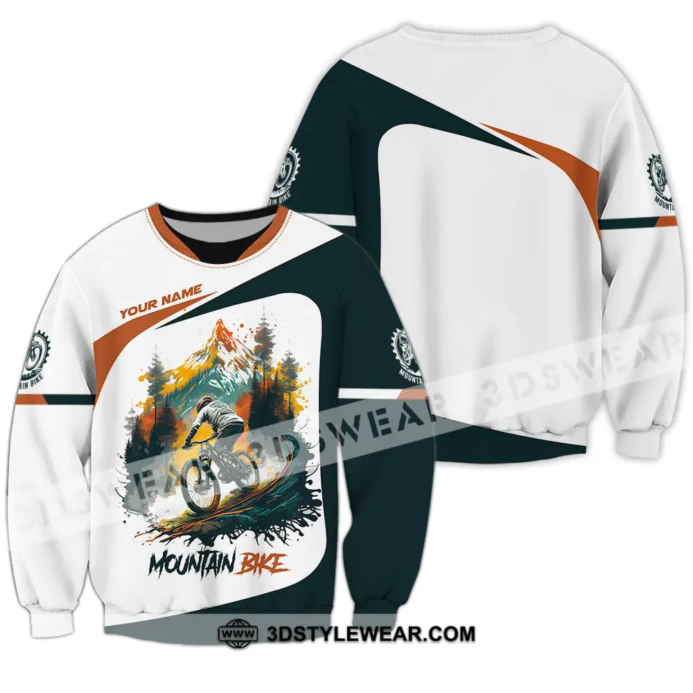 Unisex Shirt - Custom Name Sport Mountain Bike Lover Long Sleeve / S T-Shirt