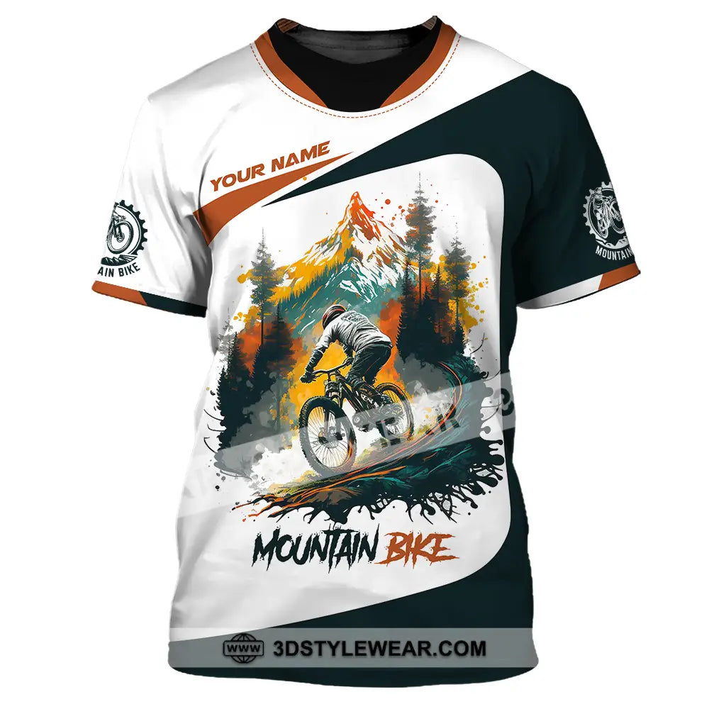 Unisex Shirt - Custom Name Sport Mountain Bike Lover T-Shirt / S T-Shirt