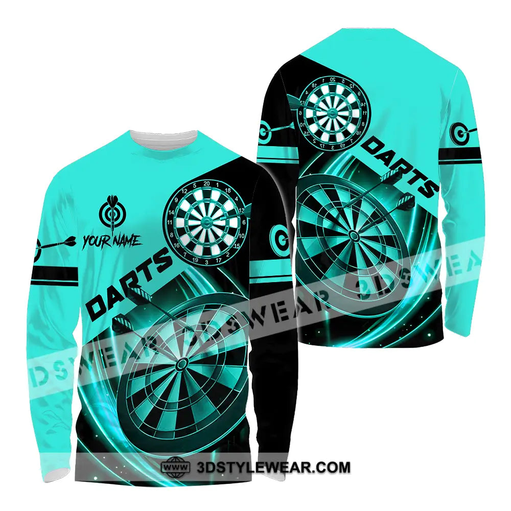 Unisex Shirt - Custom Name Sport Technology Darts Player Long Sleeve / S T-Shirt