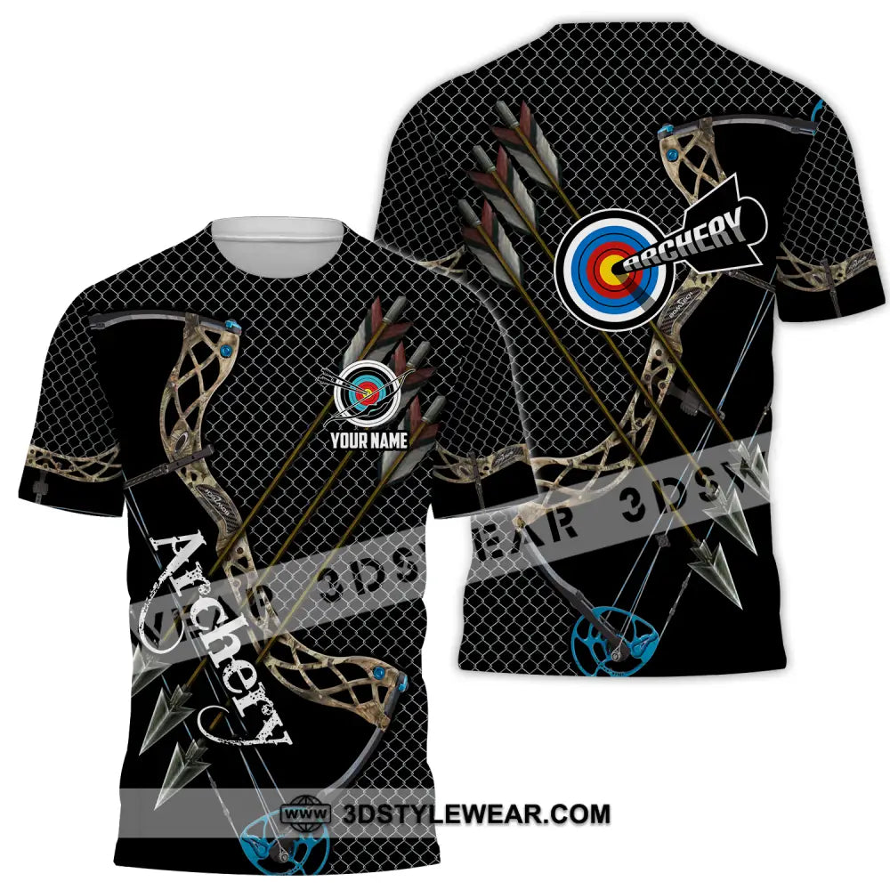 Unisex Shirt - Custom Name Sport Three Arrows Archery T-Shirt / S T-Shirt