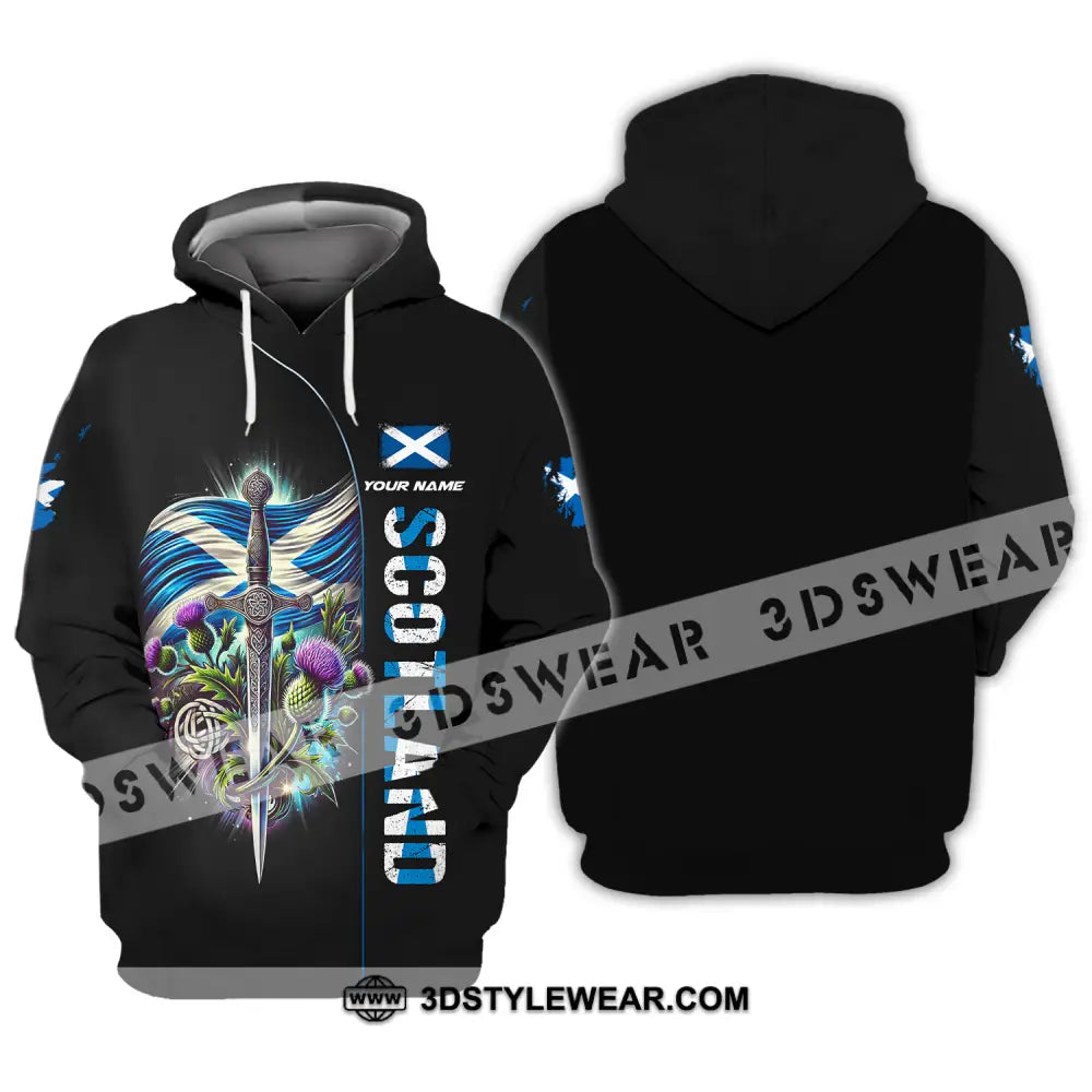 Unisex Shirt - Custom Name Sword Of Scotland Hoodie / S T-Shirt