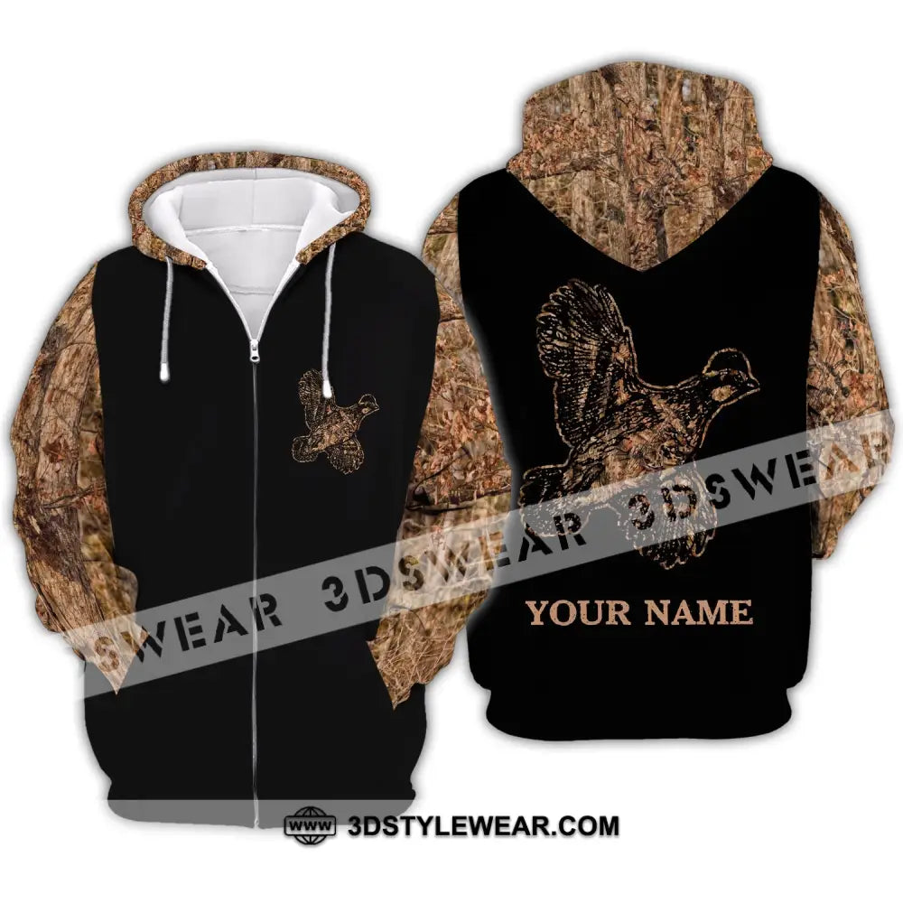 Unisex Shirt - Custom Name T-Shirt Eagle Zipper Hoodie / S T-Shirt