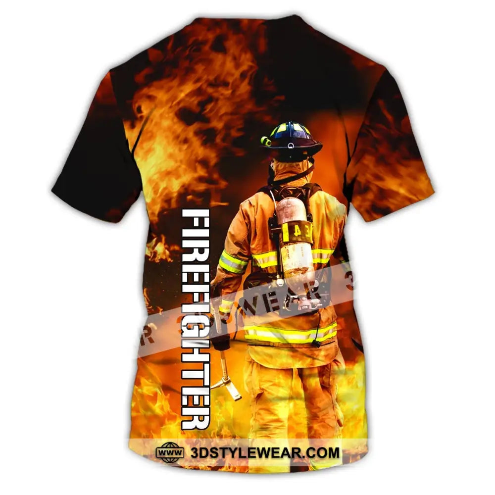 Unisex Shirt - Custom Name T-Shirt Personalized Firefighter Gift For Fireman T-Shirt