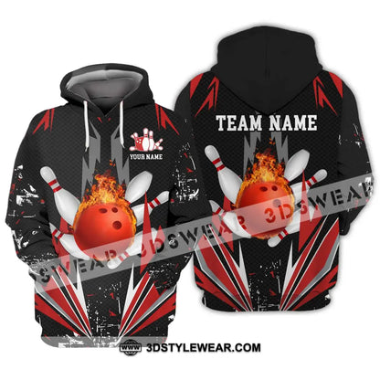 Unisex Shirt - Custom Name Team Fire Bowling Hoodie / S T-Shirt