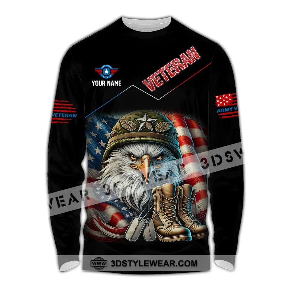 Unisex Shirt Custom Name Veteran Memorial Long Sleeve / S T-Shirt