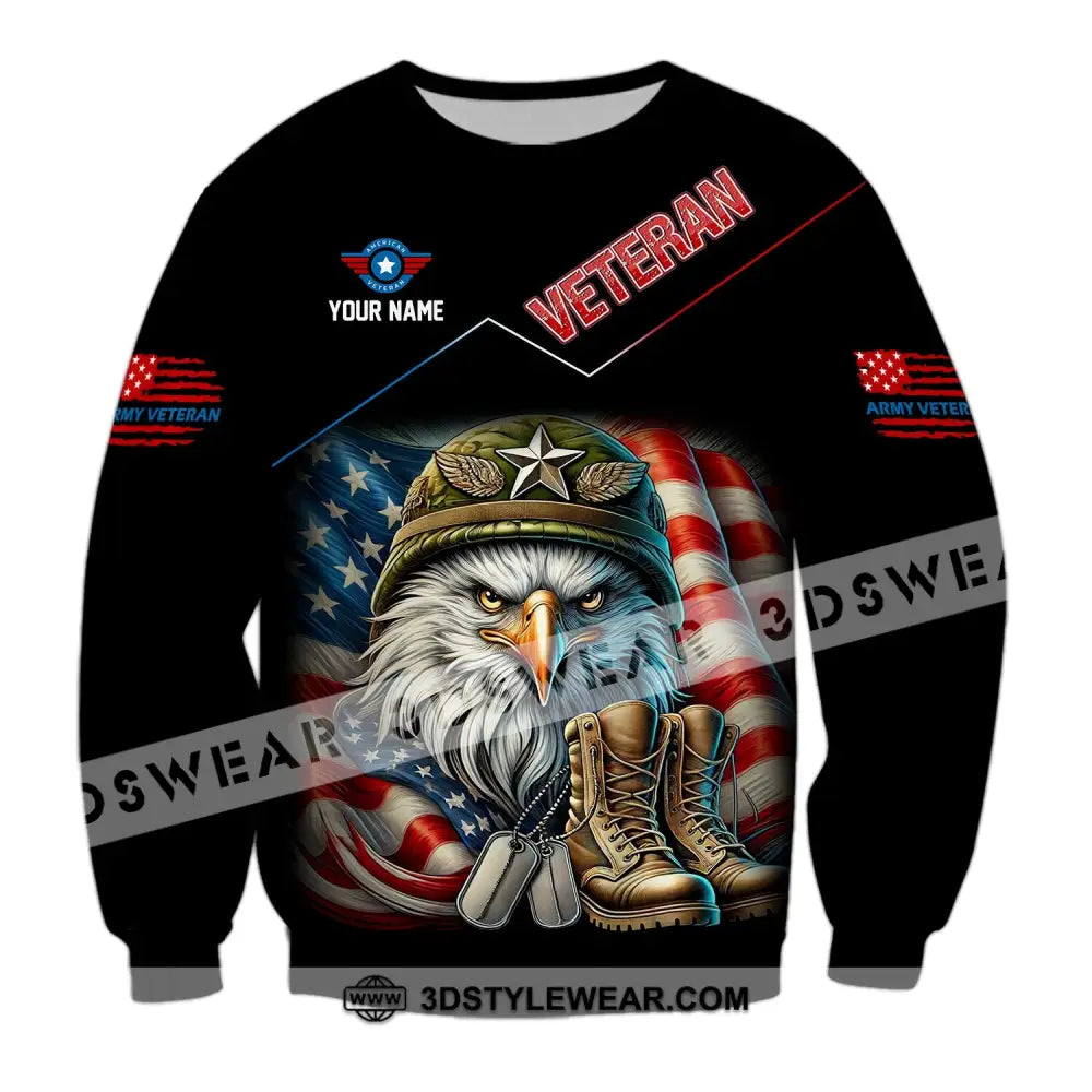 Unisex Shirt Custom Name Veteran Memorial Long Sleeve / S T-Shirt