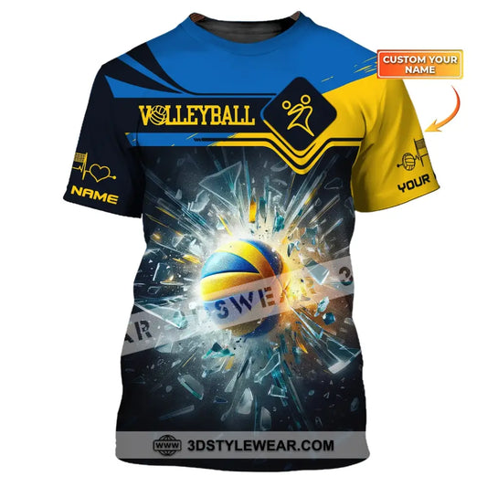 Unisex Shirt Custom Name Volleyball T-Shirt For Team Gift Players