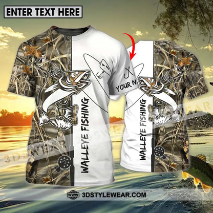 Unisex Shirt - Custom Name Walleye Fishing T-Shirt