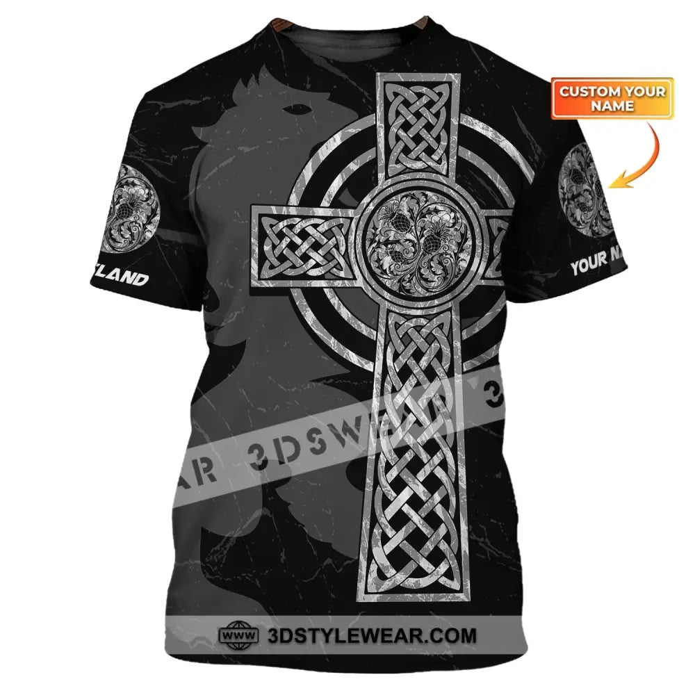 Unisex Shirt Custom Scotland Cross T-Shirt Clothing / S