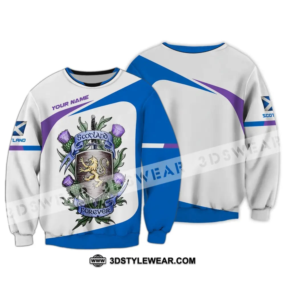 Unisex Shirt Custom Scotland Forever T-Shirt Clothing Long Sleeve / S