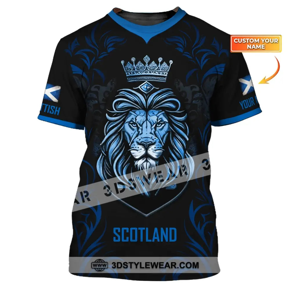 Unisex Shirt Custom Scotland Lion King T-Shirt Clothing