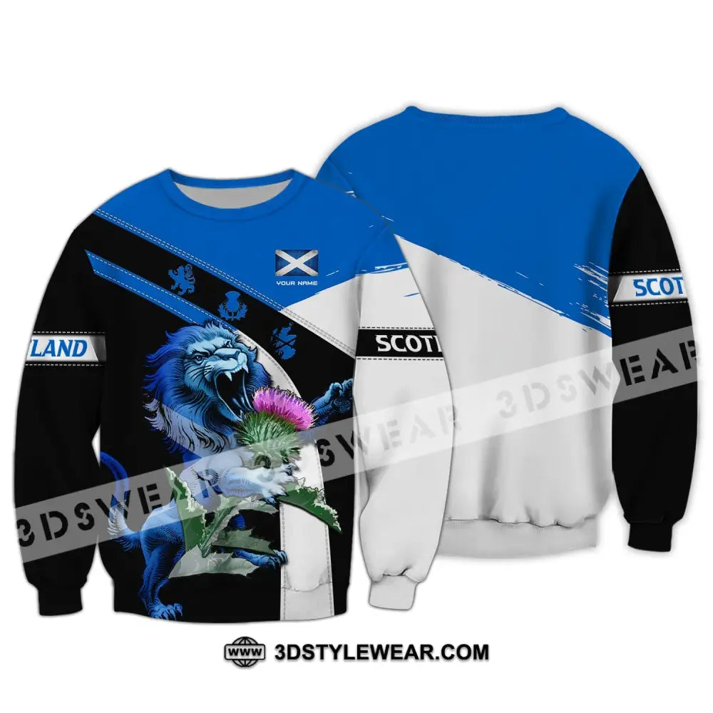 Unisex Shirt Custom Scotland Lion T-Shirt Clothing Long Sleeve / S