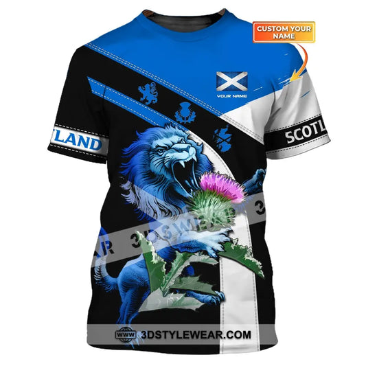 Unisex Shirt Custom Scotland Lion T-Shirt Clothing / S