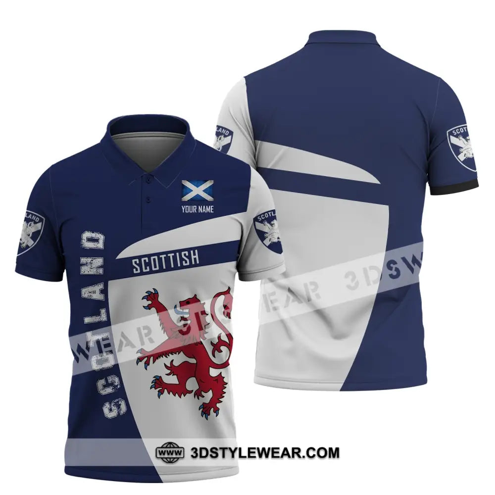 Unisex Shirt Custom Scotland Scottish T-Shirt Clothing Polo / S