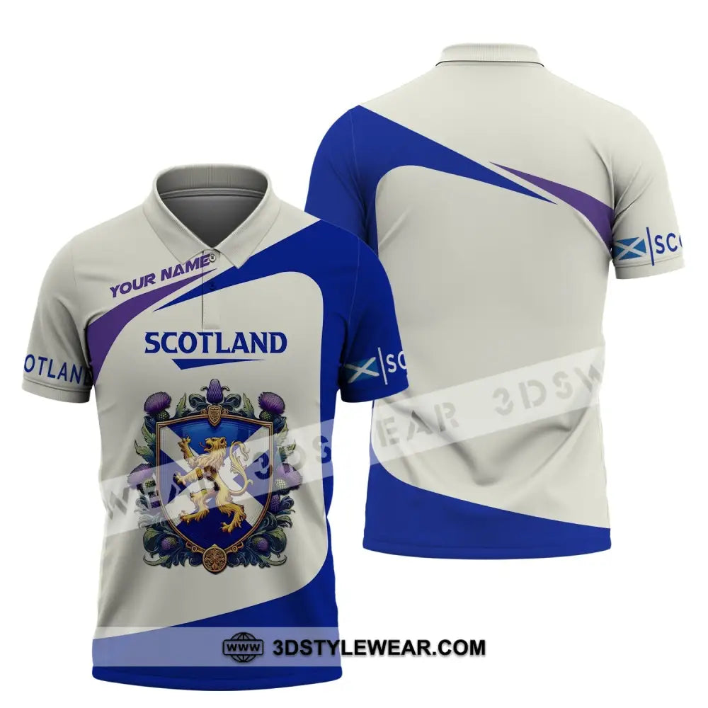 Unisex Shirt Custom Scotland Scottish T-Shirt Lover Polo / S