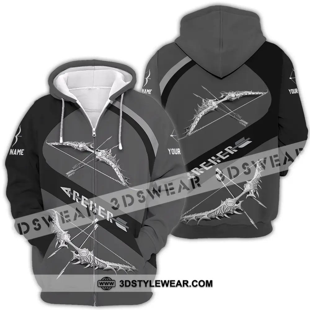 Unisex Shirt - Custom Text Shirt Archer Zipper Hoodie / S T-shirt