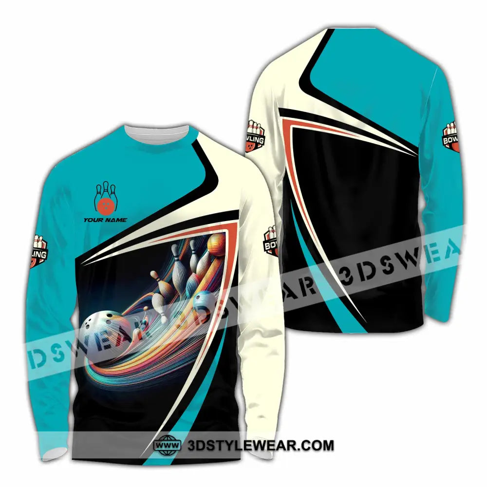 Unisex Shirt - Custom Text Shirt Bowling Shirt Long Sleeve Shirt / S T-shirt