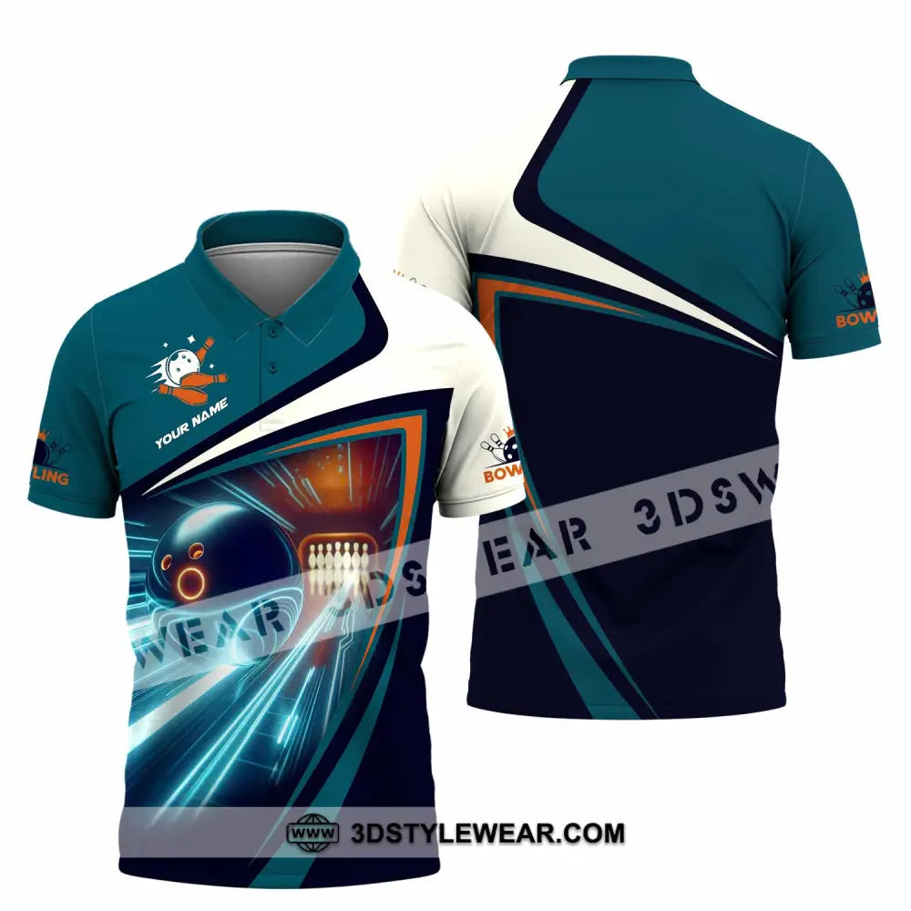 Unisex Shirt - Custom Text Bowling Player Shirt Polo Shirt / S T-shirt