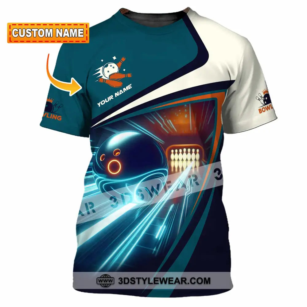 Unisex Shirt - Custom Text Bowling Player Shirt T-shirt