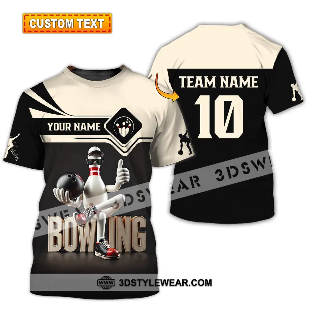 Unisex Shirt - Custom Text Bowling T-Shirt