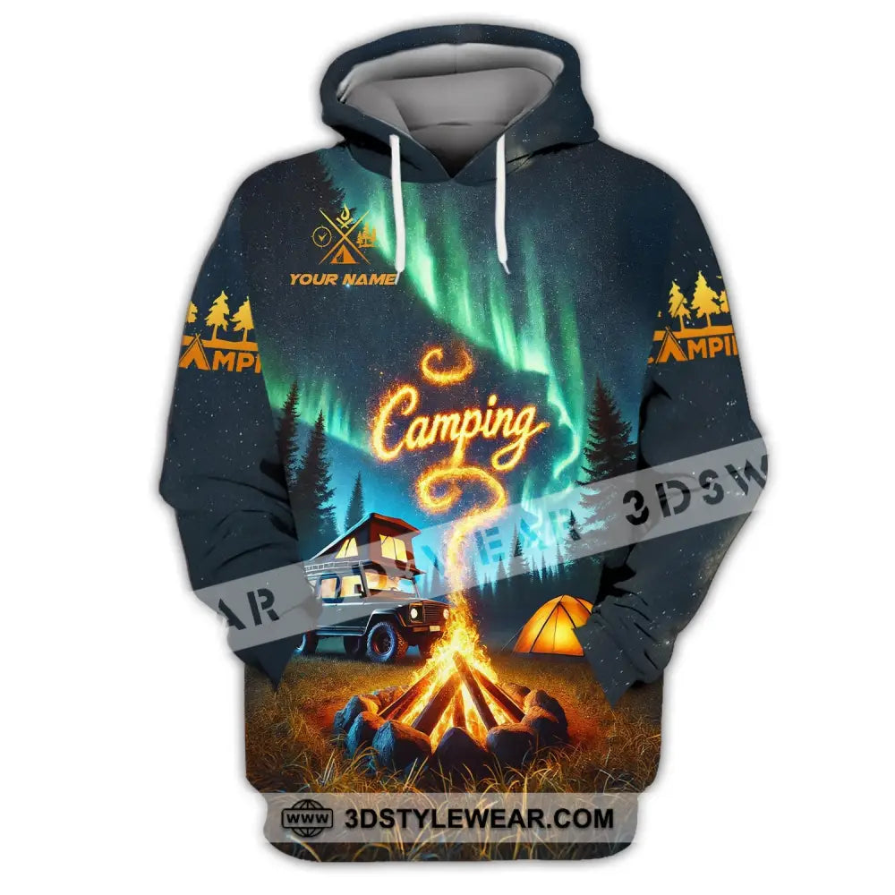 Unisex Shirt - Custom Text Camping Hoodie / S T-Shirt