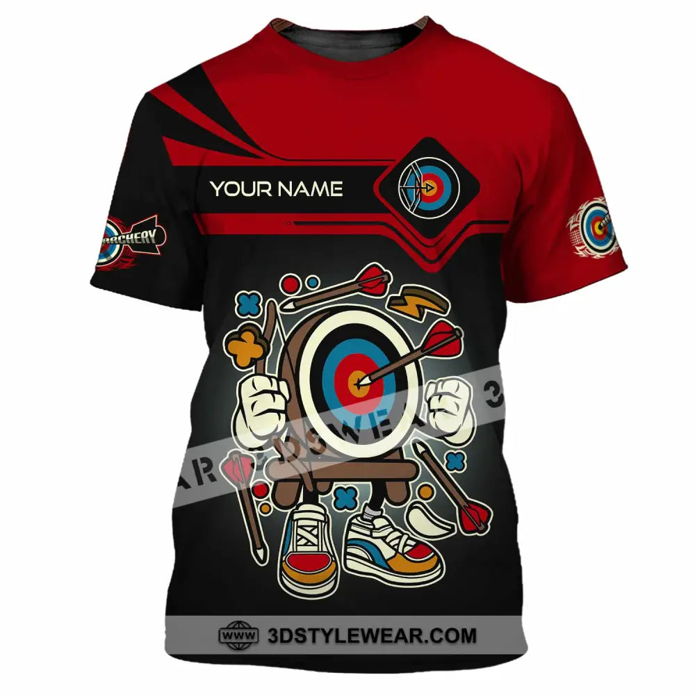 Unisex Shirt - Custom Text Shirt Cartoon Archery T-Shirt / S T-shirt