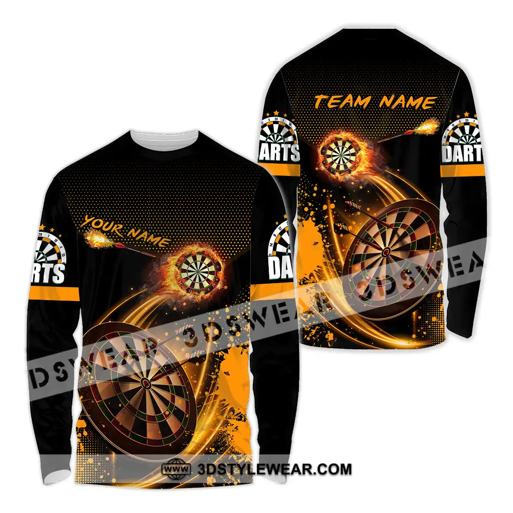 Unisex Shirt - Custom Text Shirt Dart Shirt Long Sleeve Shirt / S T-shirt