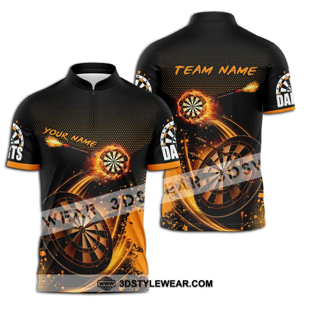 Unisex Shirt - Custom Text Shirt Dart Shirt Zipper Polo Shirt / S T-shirt