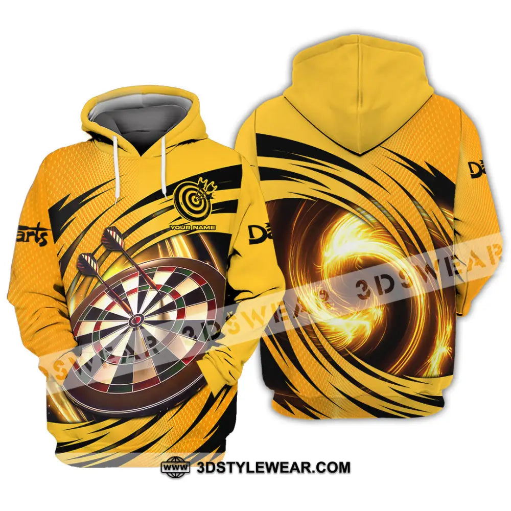 Unisex Shirt - Custom Text Golden Darts Sport Hoodie / S T-Shirt