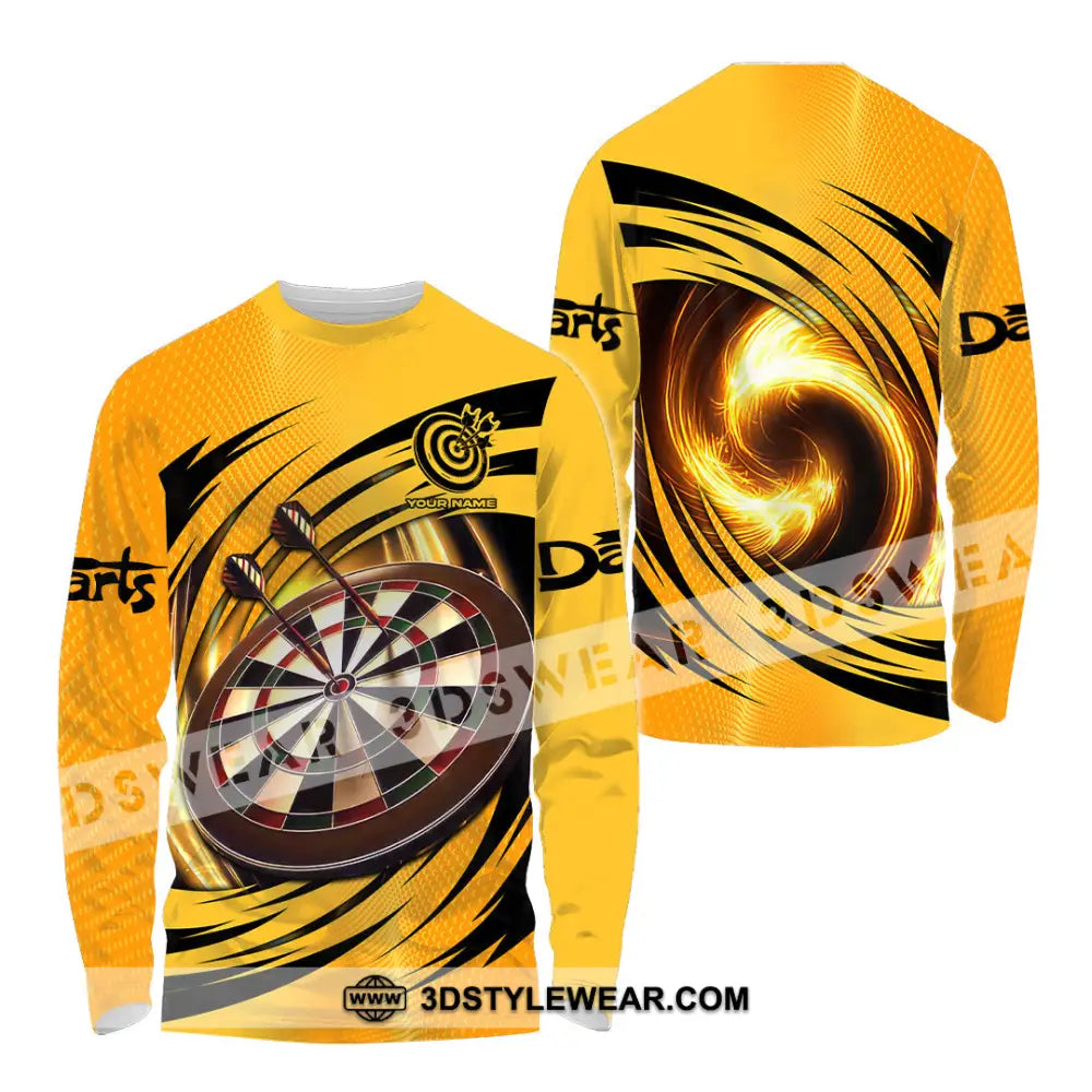 Unisex Shirt - Custom Text Golden Darts Sport Long Sleeve / S T-Shirt