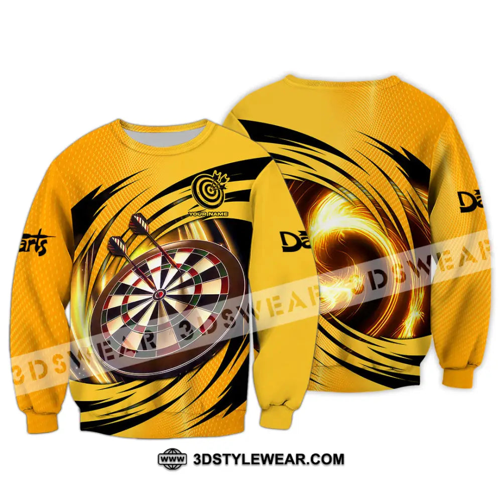 Unisex Shirt - Custom Text Golden Darts Sport Long Sleeve / S T-Shirt