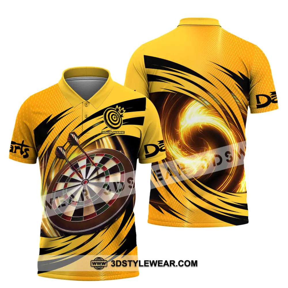 Unisex Shirt - Custom Text Golden Darts Sport Polo / S T-Shirt