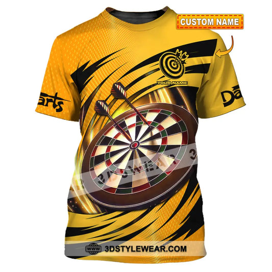 Unisex Shirt - Custom Text Golden Darts Sport T-Shirt