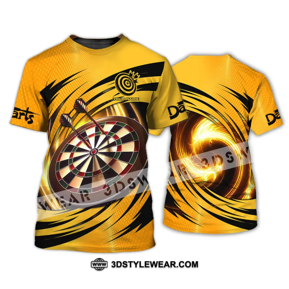 Unisex Shirt - Custom Text Golden Darts Sport T-Shirt / S T-Shirt