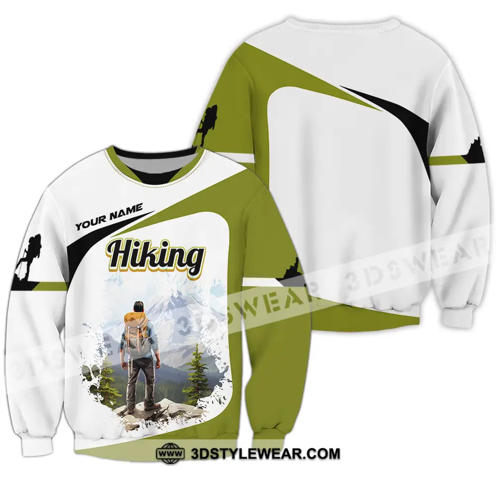 Unisex Shirt - Custom Text Hiking Long Sleeve / S T-Shirt