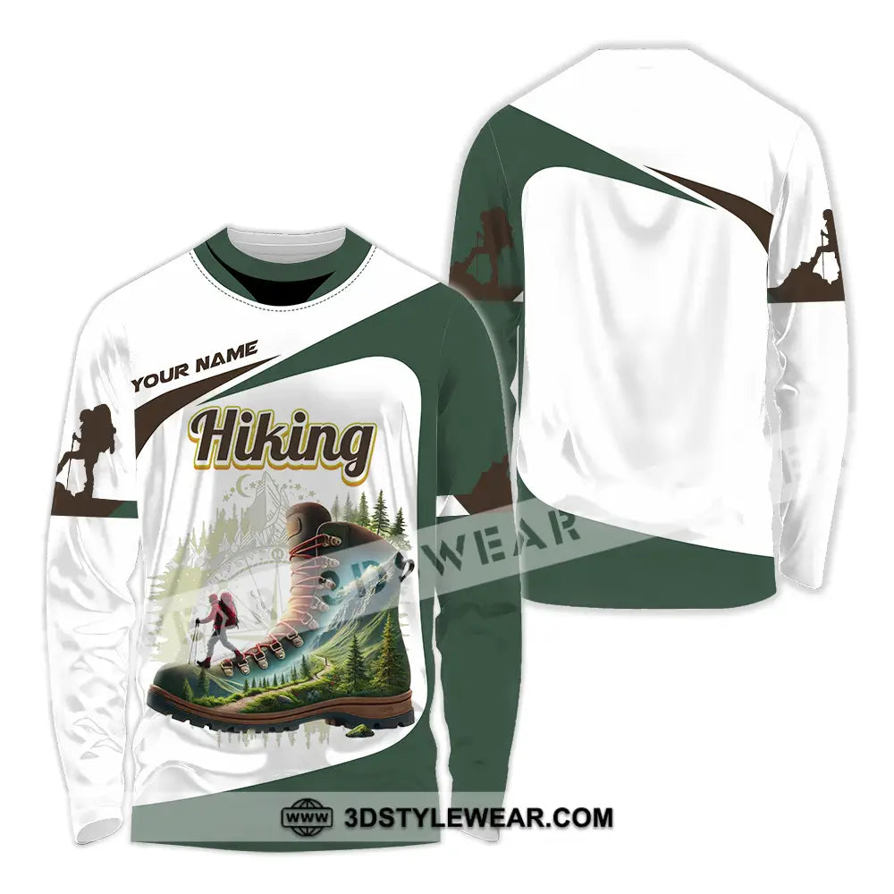 Unisex Shirt - Custom Text Hiking Lover Long Sleeve / S T-Shirt