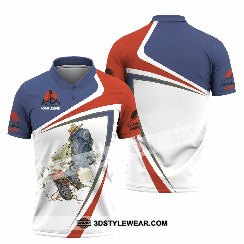 Unisex Shirt - Custom Text Shirt Hiking Lover Polo Shirt / S T-shirt