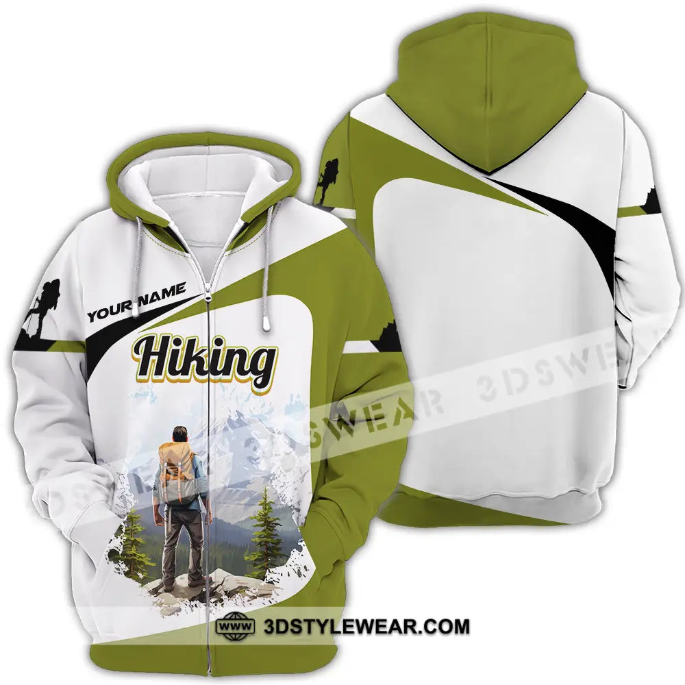 Unisex Shirt - Custom Text Hiking Zipper Hoodie / S T-Shirt